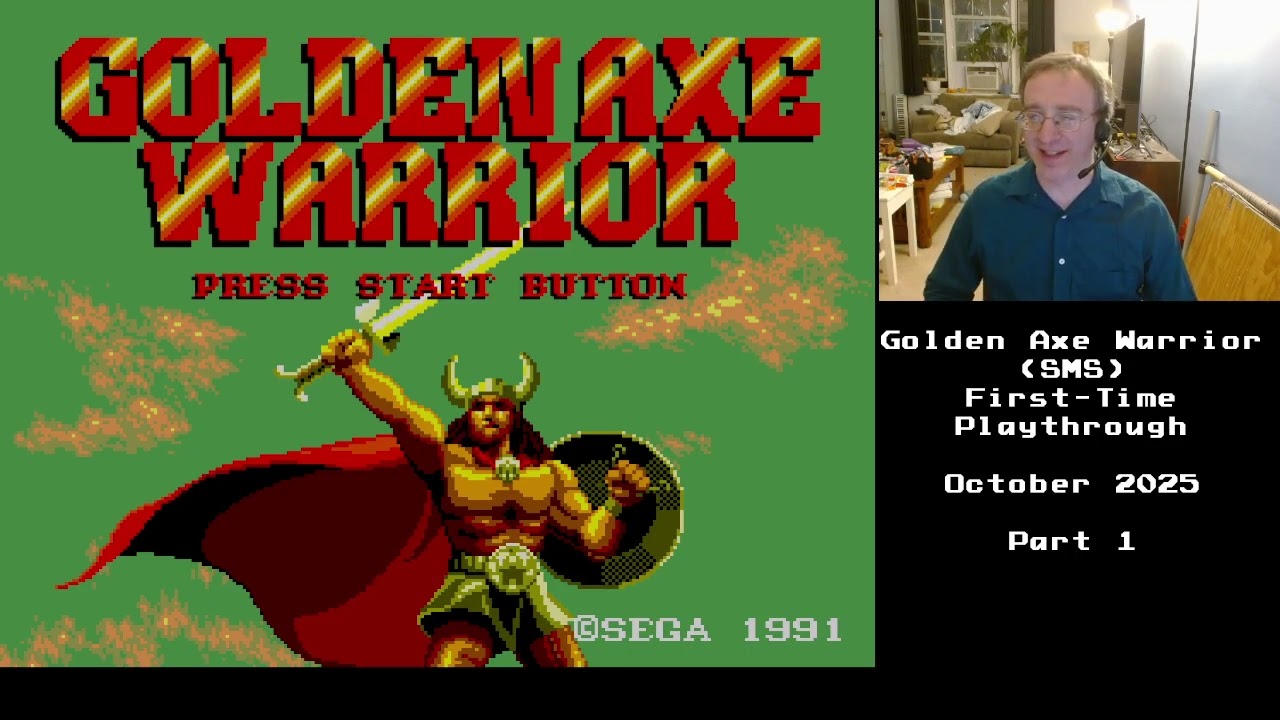 Golden Axe Warrior (Sega Master System) Playthrough Part 1 10/22/2025
