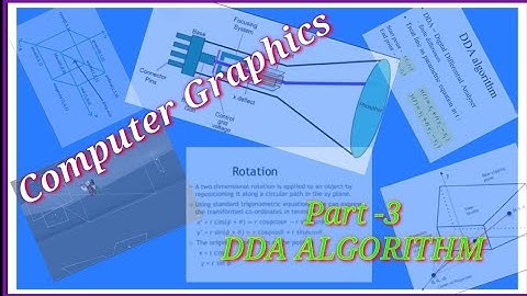 DDA ALGORITHM Part 3// Example