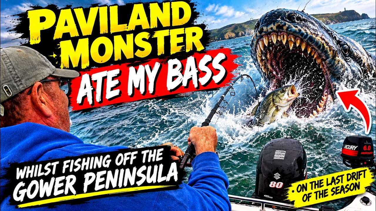 UK BOATFISHING PAVILAND MONSTER ATE MY BASS WHILST FISHING OFF THE GOWER PENINSULA