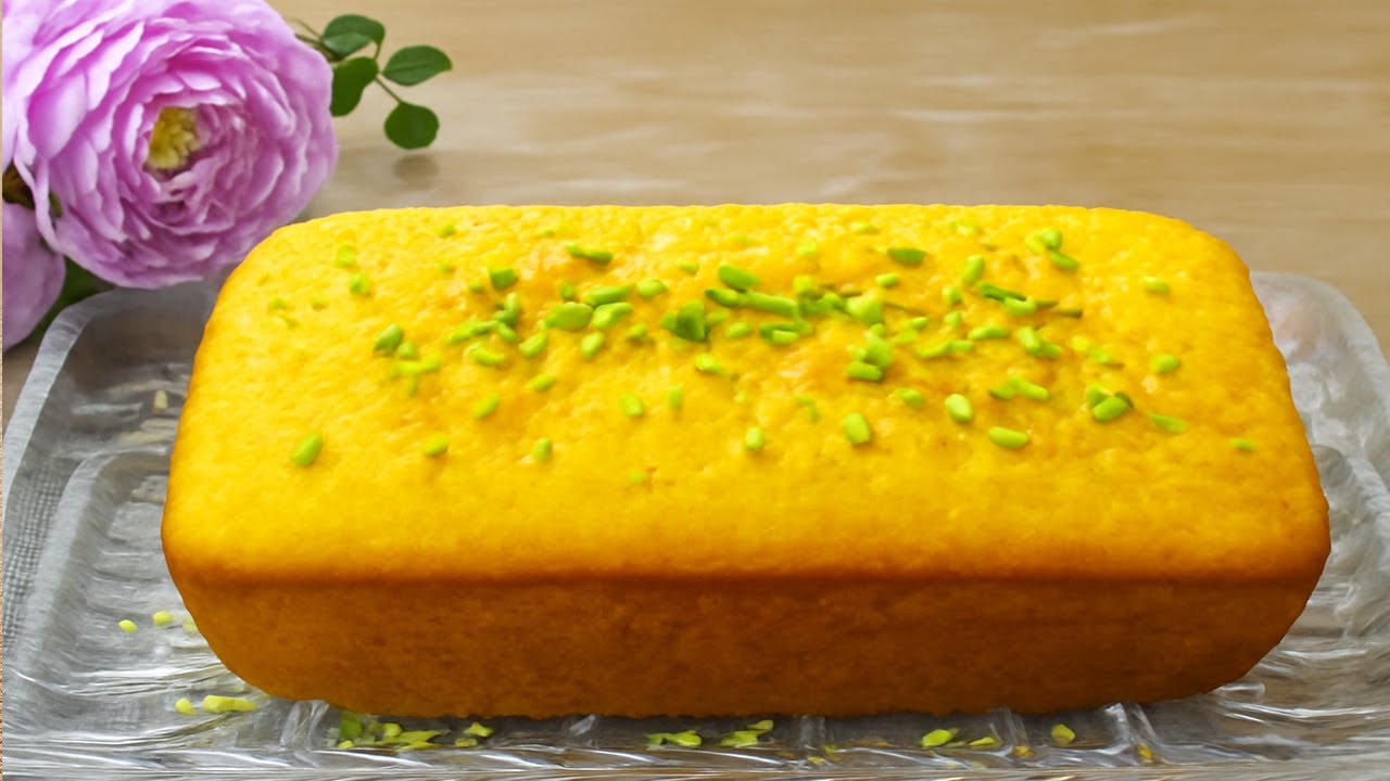Шафраново-фисташковый торт | Рецепт мягкого, ароматного кекса на завтрак
