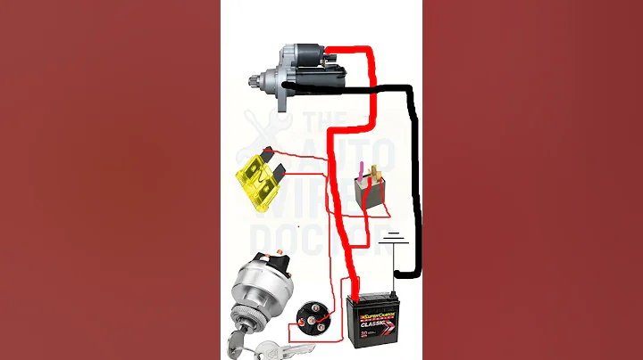 Starter motor connection / Starter motor with relay connection