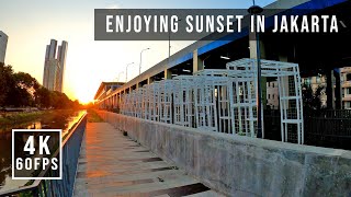 Download Lagu 【4K】Walking Around Jakarta - Sunset di Tengah Kota Jakarta MP3
