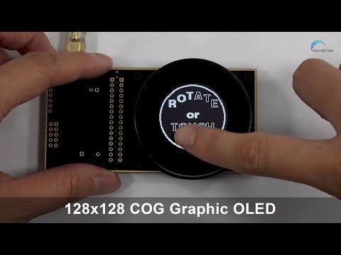 [REX128128D-CTP] Raystar 1.18" Round OLED Display Module with PCAP Touchscreen