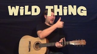 Video thumbnail of "Wild Thing (The Troggs) Easy Strum Guitar Lesson How to Play Tutorial"