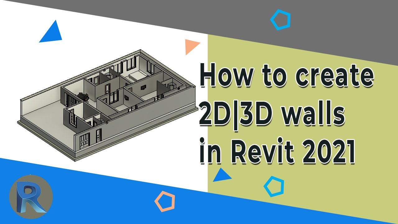 How to make 2D 3D walls in Revit - YouTube