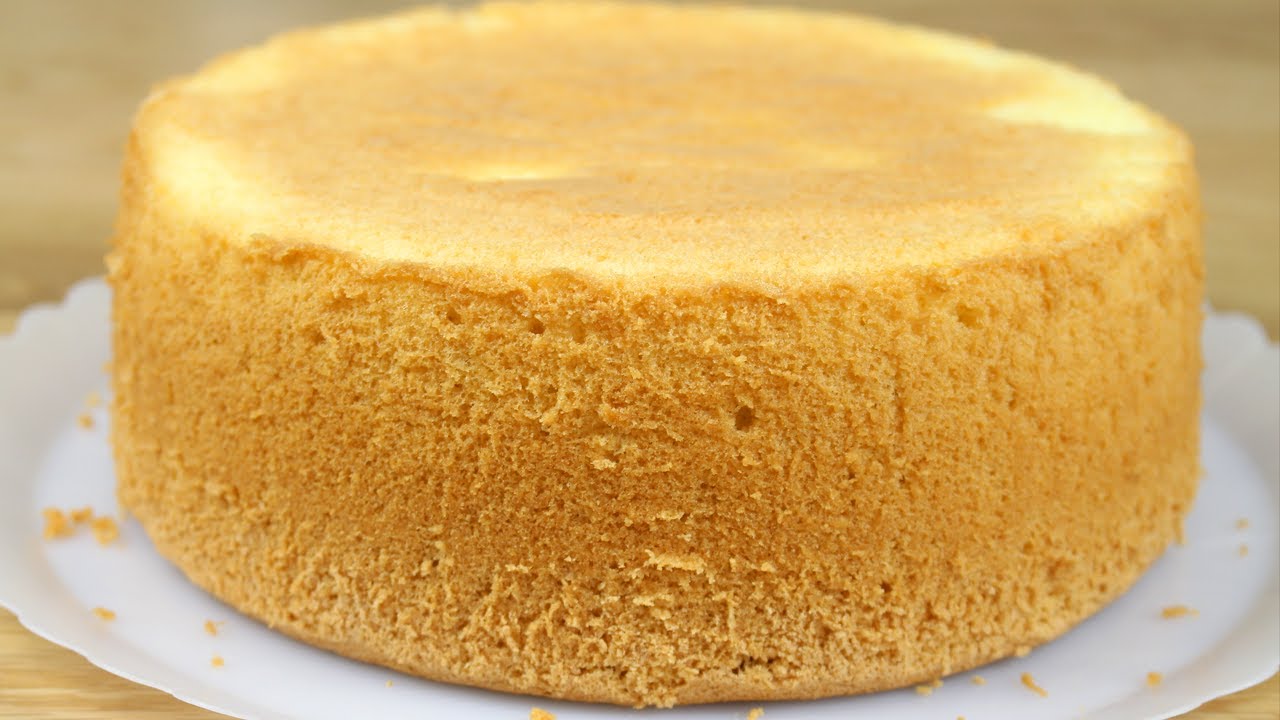 Pão de Ló de 3 Ingredientes ( Super Macio e Fácil de Fazer)