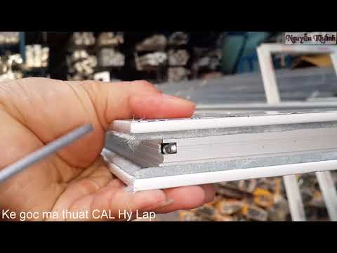 Video Cửa sổ lùa 55 dày 1,2mm nhôm Xingfa dùng ke góc ma... - youtube