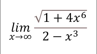 Find limit at Infinity | sqrt(1+4x^6)/(2x^3) x approaches infinity | general solution