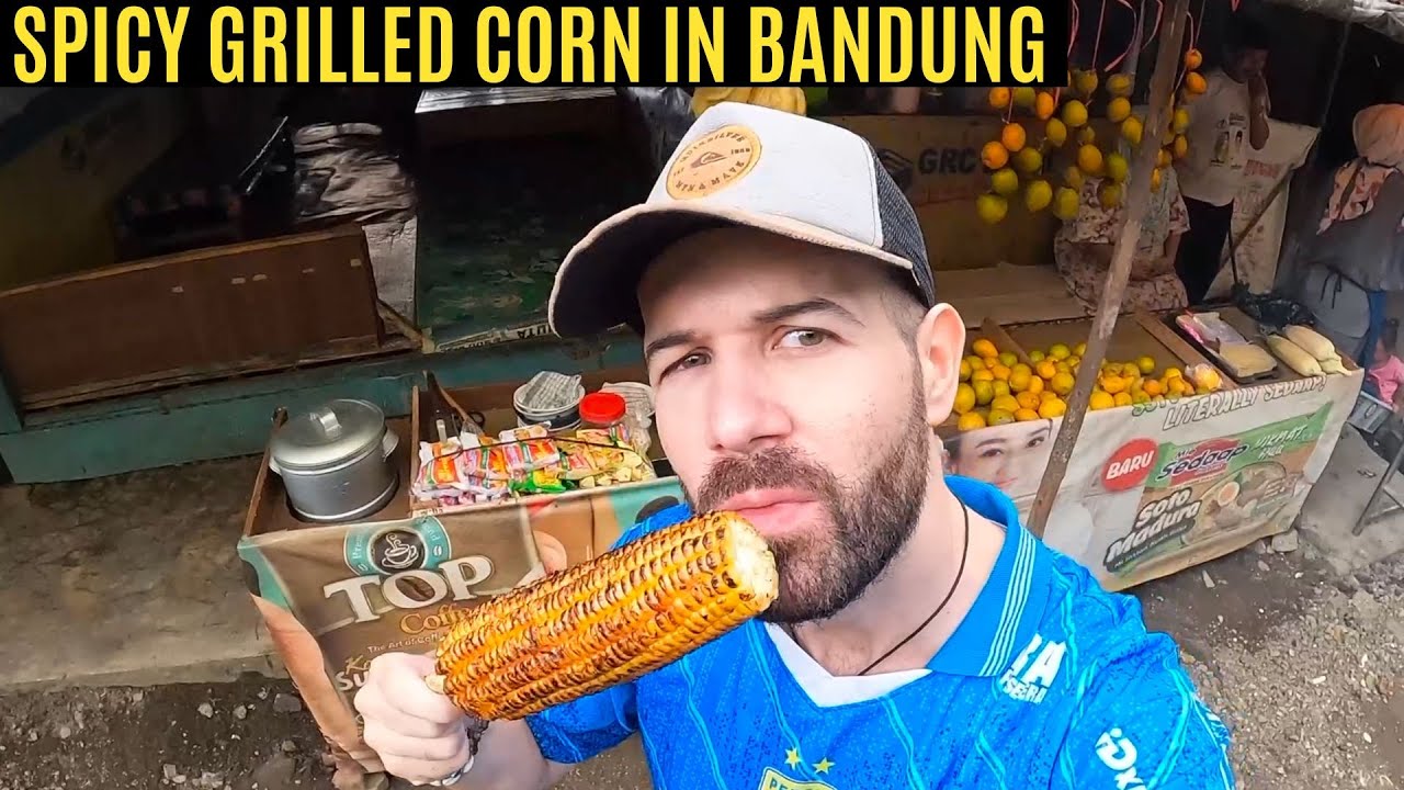 Spicy Grilled Corn in Ciwidey, Bandung 🇮🇩 YouTube