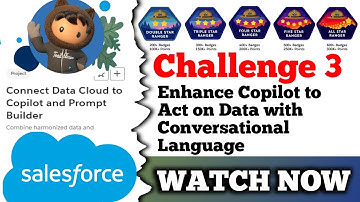 Enhance Copilot to Act on Data with Conversational Language || Connect Data Cloud || Challenge 3