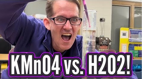 Wine into Water in RamZland!⚗️ 2KMnO4+3H2O2→2MnO2+3O2+2KOH+4H2O #STEM #Science