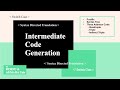 Intermediate Code Generation  | Solved University Question | Compiler Design