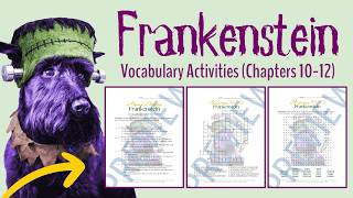 Frankenstein Chapters 10, 11, and 12 Vocabulary Activities | Crossword Puzzle | Word Search screenshot 2
