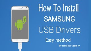 how to install samsung usb driver in pc | for all samsung mobiles | windows 7/8/10 | easy method
