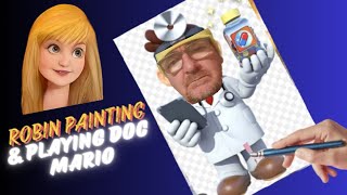 Robin Painting and Playing Dr Mario at Neil's