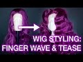 Curling and Teasing Synthetic Wigs: Centre Part Wig Styling Tutorial