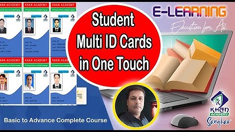 Automatic ID card creation in MS word using ms excel help || Print on A4 Page- اردو / हिन्दी