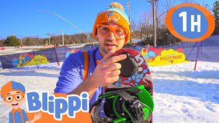 Blippi Learns How To Snowboard |  Blippi | Kids Learn! |  Kids Videos