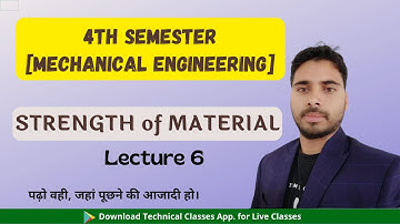 4th Sem. || Mechanical Engg. || SOM Lec 6 || SBTE Bihar Polytechnic