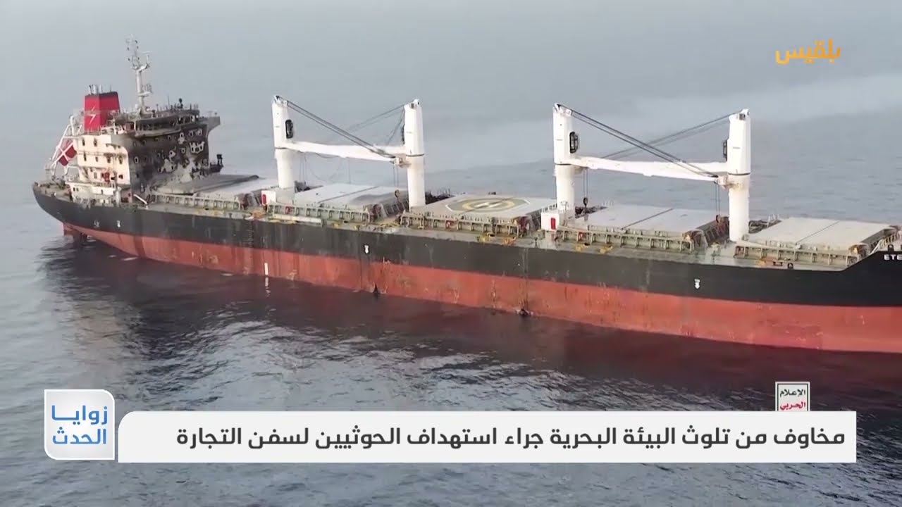 مخاوف من تلوث البيئة البحرية بعد غرق سفينتين في البحر الأحمر جراء هجمات الحوثي | تقرير: محمد العليمي