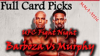 UFC Fight Night: Barboza vs Murphy Predictions