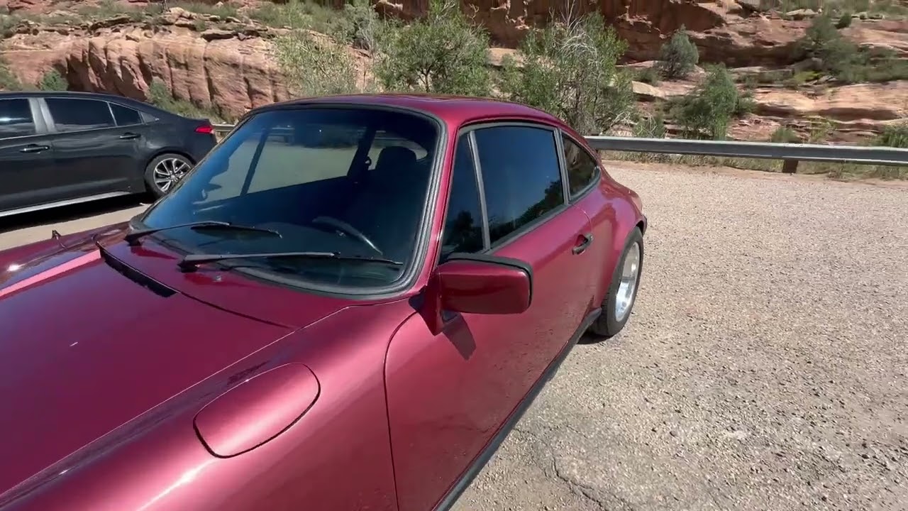 1982 911sc Wine Red Metallic Walkaround In the Sun