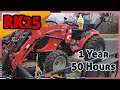 Rual king rk25 tractor one year update and 50hour service done how did it go and how much was it