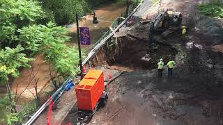Repairing a water main break