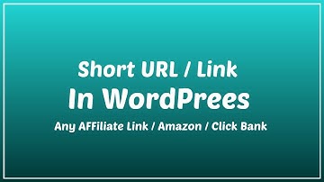 How To Create SHORTENER URL In WordPress For Any Link