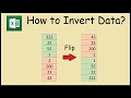 How to invert data in excel