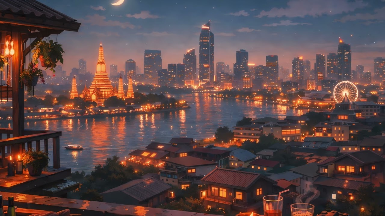 Bangkok Riverside Midnight 🌙 | Lo-fi Hip Hop for Late Night Relaxation