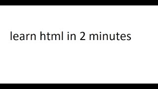 How to make html and learn html in just 2 minute