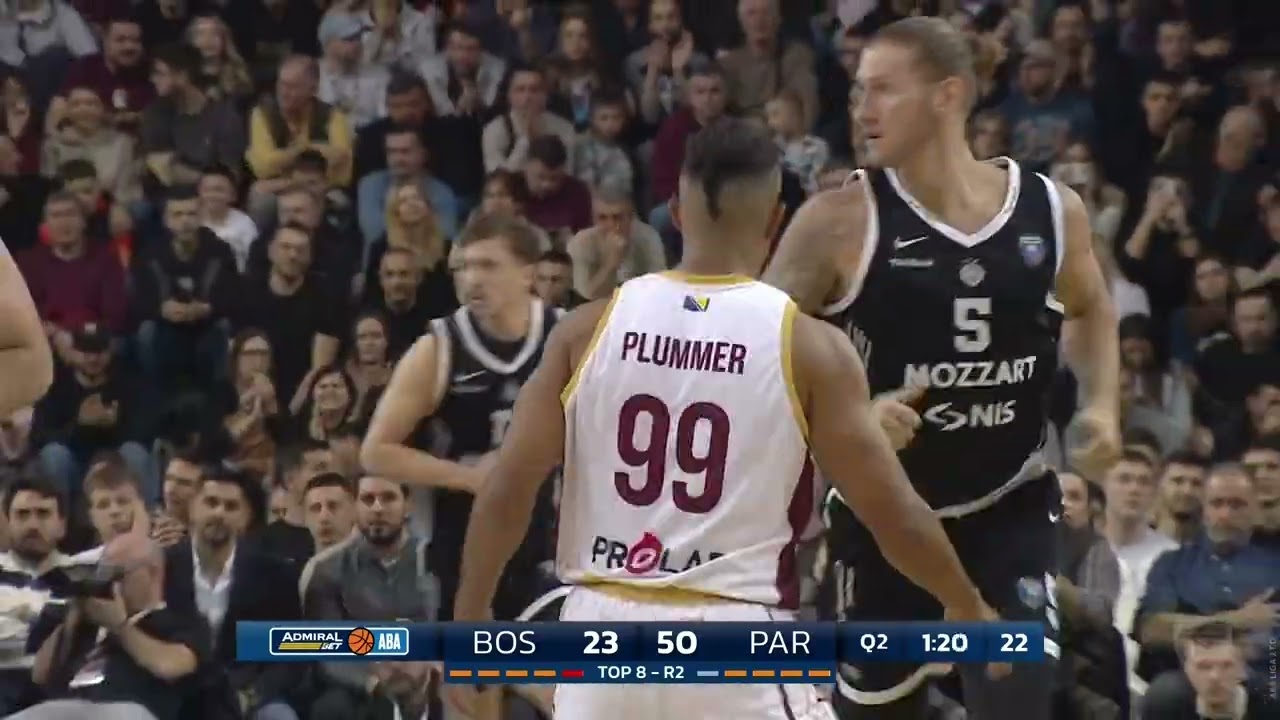 AdmiralBet ABA League 2025/26, HL, Top 8 R2: Bosna BH Telecom - Partizan Mozzart Bet (8.3.2026)