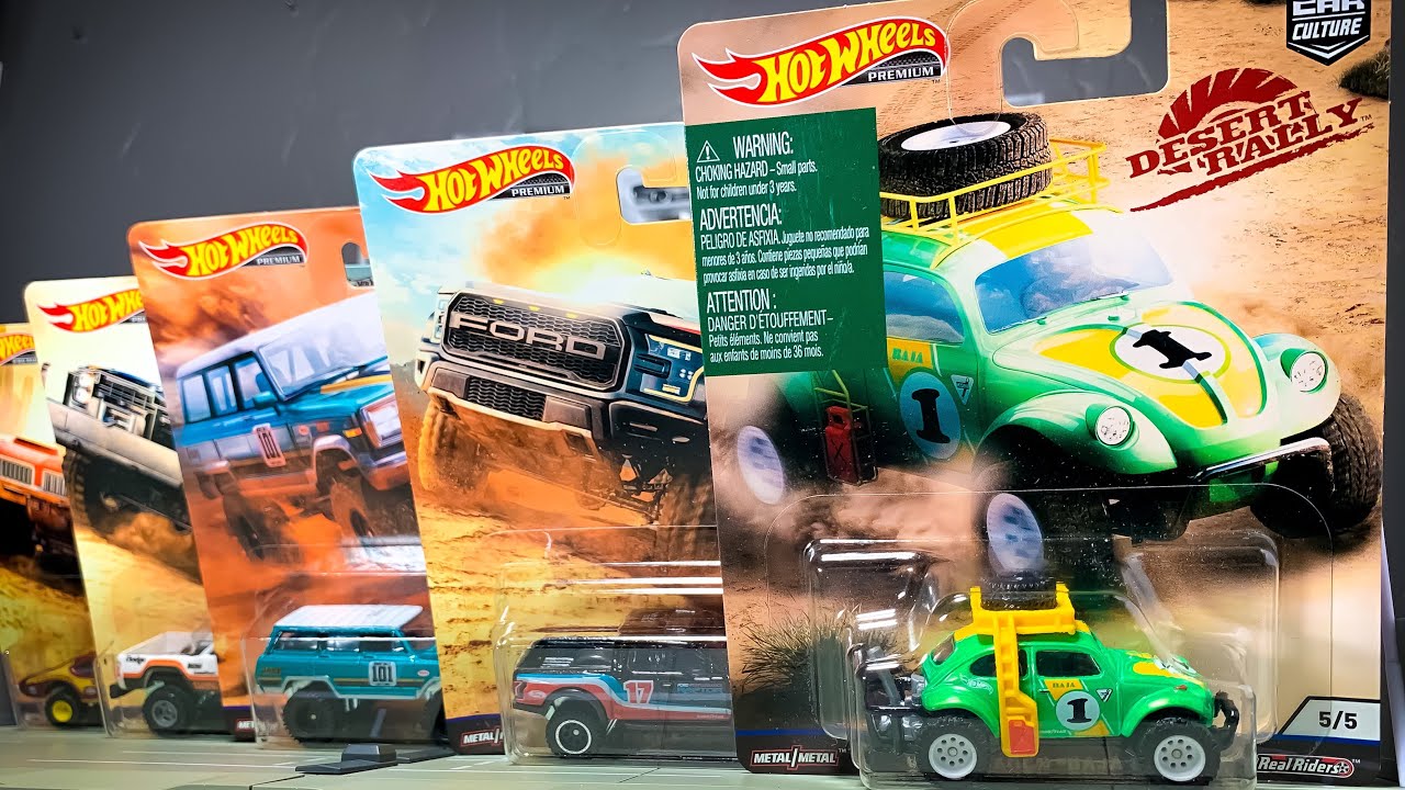 SET OF 5  FREE SHIPPING HOT WHEELS 2019 CAR CULTURE DESERT RALLY 