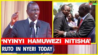 Ruto ANGRY speech today in Nyeri after Uhuru Kenyatta met Gachagua, Matiangi, Kalonzo & Karua