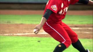 20140627-2 爆米花 綺麗VS威達 二下 威達陳志偉一個右外野方向一壘安打,吳柏毅快腿連跑兩個壘包!