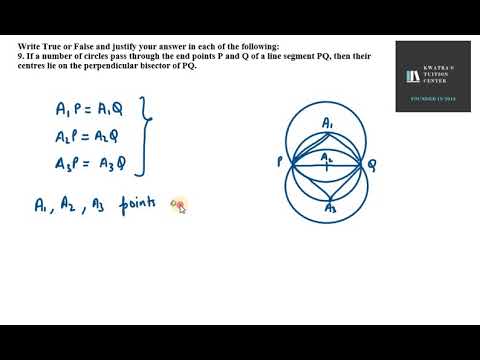 9. If a number of circles pass through the end points P and Q of a line ...