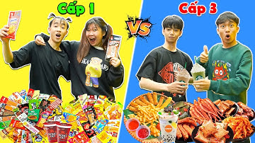 Đại Chiến Đồ Ăn Vặt Cấp 3 Với Trẻ Trâu | Anh Tóc Xoăn