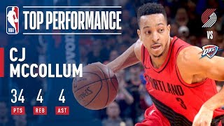 C.J. McCollum Comes Up Clutch Against The Thunder