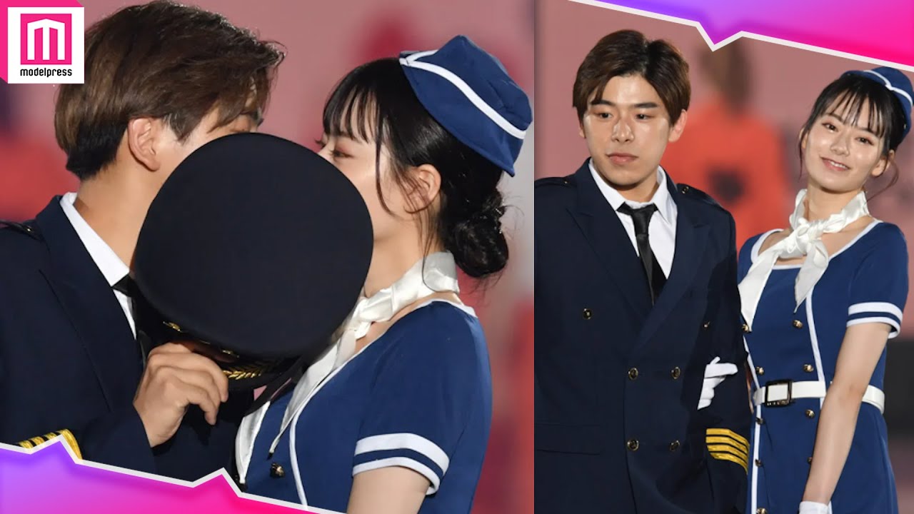 ♡なこなこページ♡ なこなこカップル、ステージでキス！？パイロット＆CAコス披露