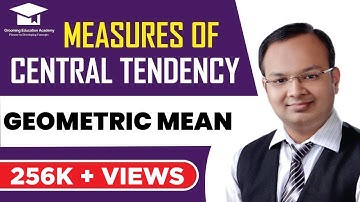 #14 | Measures of central tendency | Geometric mean | Statistics | Chandan Poddar