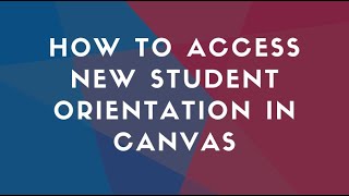 Student Central 101 Video How to Access NSO Course in Canvas