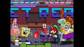 MUGEN: Team Spongebob Vs Team Super Better Mario