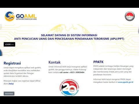 Cara Registrasi user/pengguna baru pada aplikasi GoAML PPATK