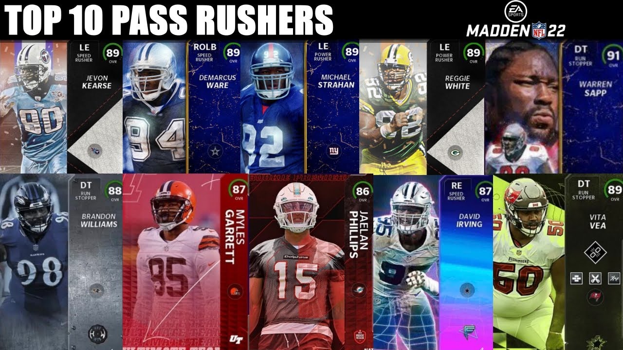 TOP 10 PASS RUSHERS IN MADDEN 22 YouTube