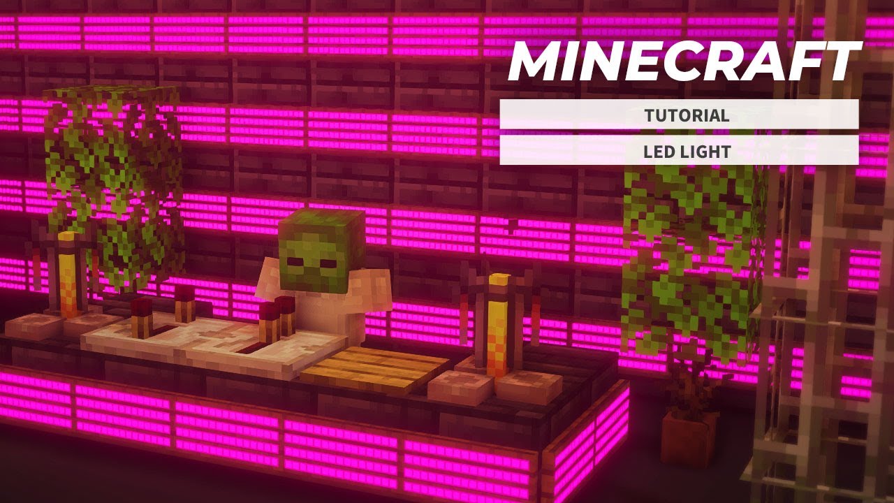 Minecraft No Mod No Command How To Make An Led Light Youtube