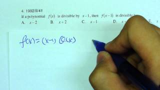 HKCEE1992 Math Paper2 #41