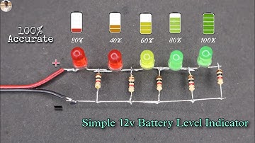 Simple 12 volt Battery Level Indicator Circuit