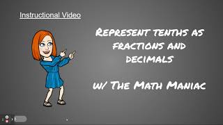 Representing Tenths As A Fraction And Decimal