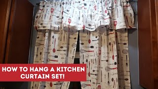 How To Hang a Kitchen Curtain| Tier and Valance Curtain Set